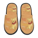 Custom Winnie Pooh Bear Manga House Slippers Women Cozy Memory Foam Slip On Hotel Slipper Shoes