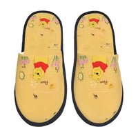 Custom Winnie Pooh Bear Manga House Slippers Women Cozy Memory Foam Slip On Hotel Slipper Shoes