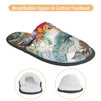 Custom Winnie Pooh Bear Manga House Slippers Women Cozy Memory Foam Slip On Hotel Slipper Shoes