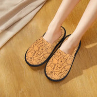 Custom Winnie Pooh Bear Manga House Slippers Women Cozy Memory Foam Slip On Hotel Slipper Shoes