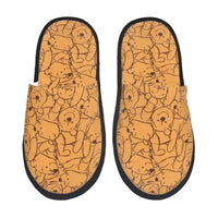Custom Winnie Pooh Bear Manga House Slippers Women Cozy Memory Foam Slip On Hotel Slipper Shoes