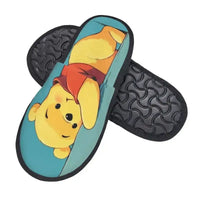 Custom Winnie Pooh Bear Manga House Slippers Women Cozy Memory Foam Slip On Hotel Slipper Shoes