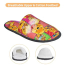 Custom Winnie Pooh Bear Manga House Slippers Women Cozy Memory Foam Slip On Hotel Slipper Shoes