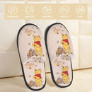 Custom Winnie Pooh Bear Manga House Slippers Women Cozy Memory Foam Slip On Hotel Slipper Shoes