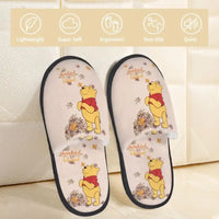 Custom Winnie Pooh Bear Manga House Slippers Women Cozy Memory Foam Slip On Hotel Slipper Shoes