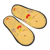 Custom Winnie Pooh Bear Manga House Slippers Women Cozy Memory Foam Slip On Hotel Slipper Shoes - 8 / L