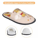 Custom Winnie Pooh Bear Manga House Slippers Women Cozy Memory Foam Slip On Hotel Slipper Shoes