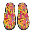 Custom Winnie Pooh Bear Manga House Slippers Women Cozy Memory Foam Slip On Hotel Slipper Shoes