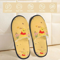 Custom Winnie Pooh Bear Manga House Slippers Women Cozy Memory Foam Slip On Hotel Slipper Shoes