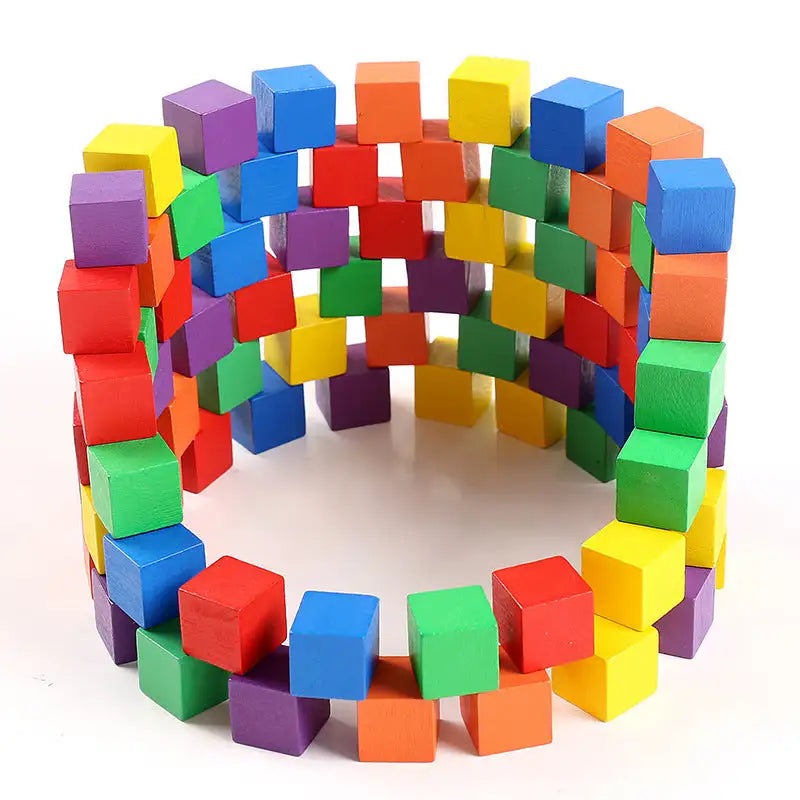 Wood Cube Junior Blocks Arent Square, Theyre Circular...Kinda Sustainable Wood