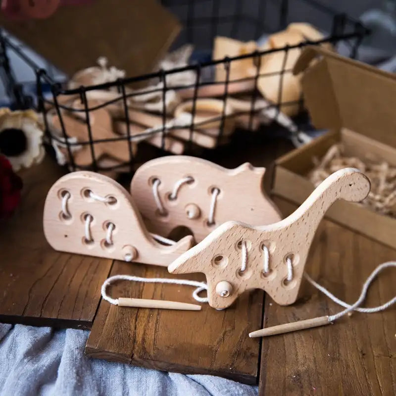 Wood You Believe These Early Education Toy Skills? Threading Fun!