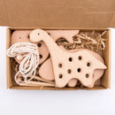 Thread & Learn: Early Education Toy for Young Kids - 3piece set with needle