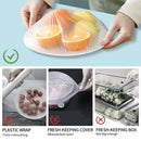 100 Pieces Plastic Wrap Extra Thick Disposable Plastic Wrap - Clear Retractable Plastic Wrap for Leftovers Fruits