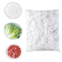 100 Pieces Plastic Wrap Extra Thick Disposable Plastic Wrap - Clear Retractable Plastic Wrap for Leftovers Fruits