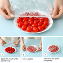 100 Pieces Plastic Wrap Extra Thick Disposable Plastic Wrap - Clear Retractable Plastic Wrap for Leftovers Fruits
