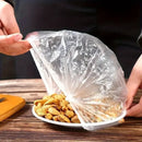 100 Pieces Plastic Wrap Extra Thick Disposable Plastic Wrap - Clear Retractable Plastic Wrap for Leftovers Fruits