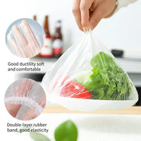 100 Pieces Plastic Wrap Extra Thick Disposable Plastic Wrap - Clear Retractable Plastic Wrap for Leftovers Fruits