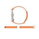 Orange adjustable watch band.