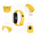Yellow smart watch band.