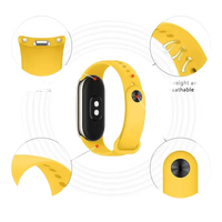 Yellow smart watch band.