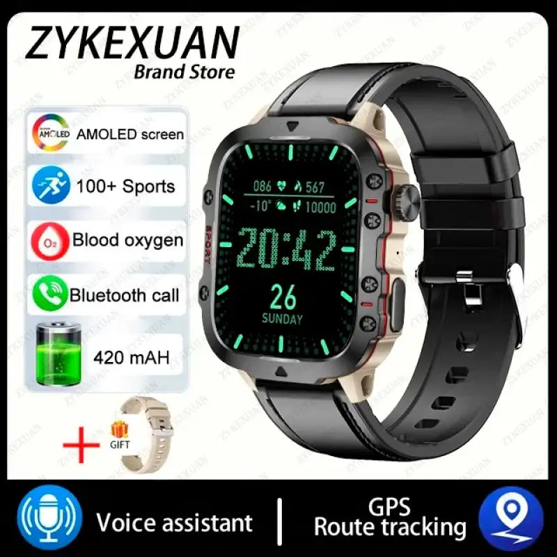 Black leather 1 / Outdoor Sports Watch