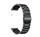 Black metal watch band.