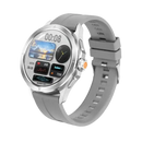 Gray smartwatch with a silver bezel.
