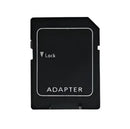 Black SD card adapter.