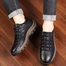 Men’s Sneakers Lace-up Leather Casual Shoes Outdoor Running Shoes Men Non Slip Low Top Walking Shoe Plus Size 48 Tênis