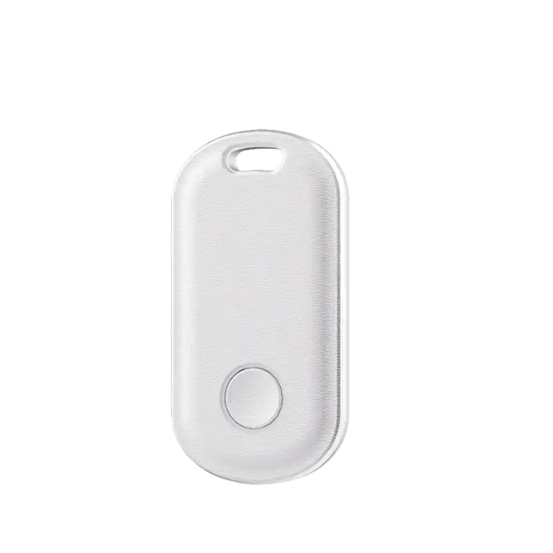 Silver key finder with MFI certification.