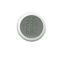 Round digital temperature and humidity sensor.