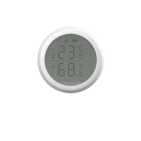 Round digital temperature and humidity sensor.