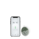 Smart temperature and humidity monitor.