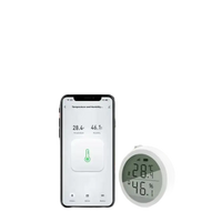 Smart temperature and humidity monitor.