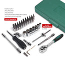 ProAuto 46pc Socket & Ratchet Repair Tool Kit - Green