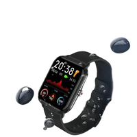 Black LIGE Q9 Pro smartwatch with digital display, body temp music, and waterproof design
