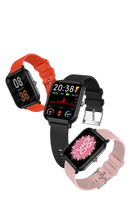 Smartwatches with colorful bands featuring LIGE Q9 Pro waterproof temperature monitor and music