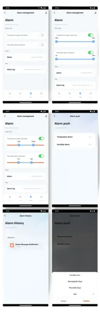 Smartphone alarm settings interface.