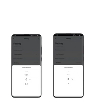 Temperature and humidity calibration settings on smartphones.