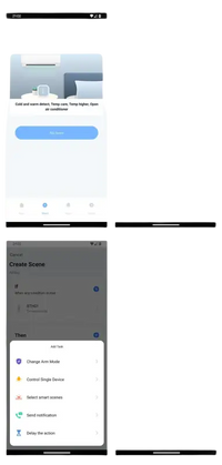 Smart home app interface.