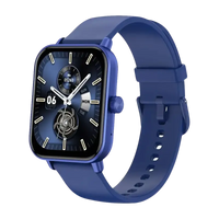 Blue square smartwatch with matching band.