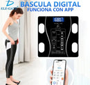 SmartScale Pro: App-Enabled Weight Tracker & USB Charge - Black