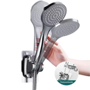 Adjustable shower head with mount.