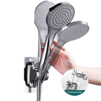 Adjustable shower head with mount.