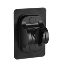 Black adhesive shower head holder.