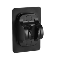 Black adhesive shower head holder.