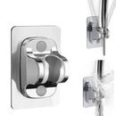 Chrome shower head holder.