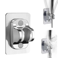Chrome shower head holder.