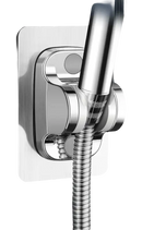 Chrome shower head holder.