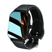 Black smartwatch with reflective screen.